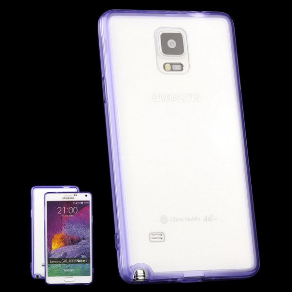 Wholesale Samsung Galaxy Note 4 Crystal Clear Hybrid Case (Purple)